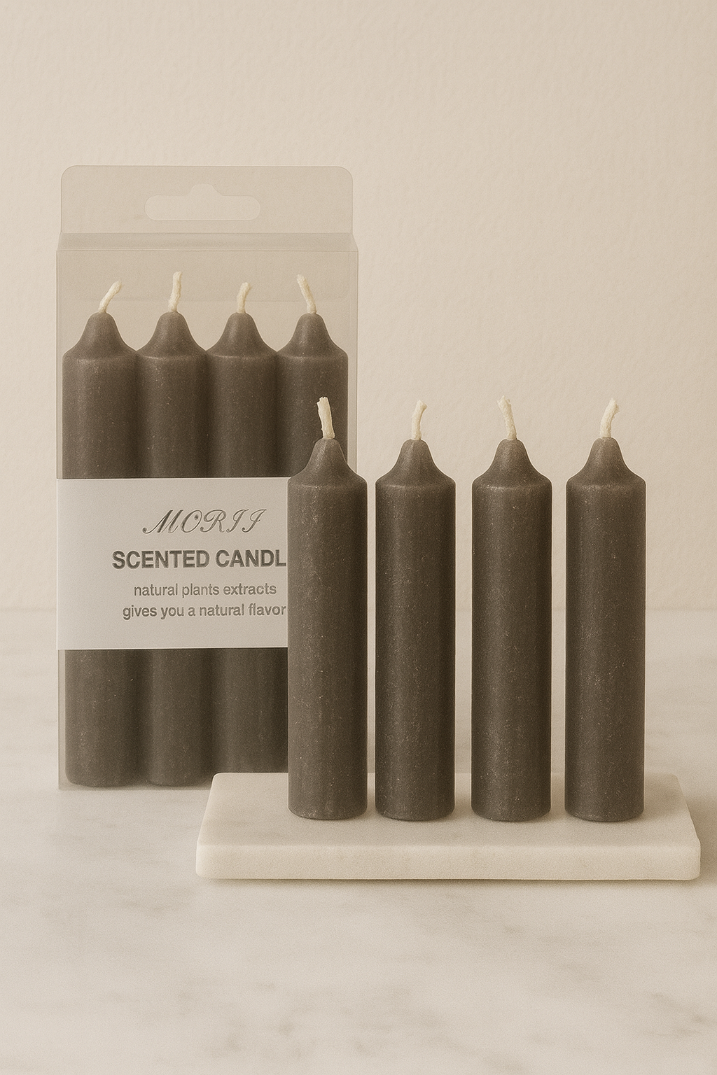Black Pack Of 4 Candles 15cm - Buy 1 Get 1 Free