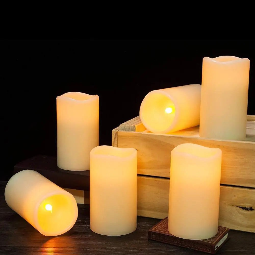 Flameless LED Candles: Safe, Elegant Ambiance Set Of 4 Different Sizes