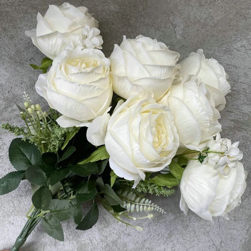 Cream Flower Bouquet - Pack Of 2