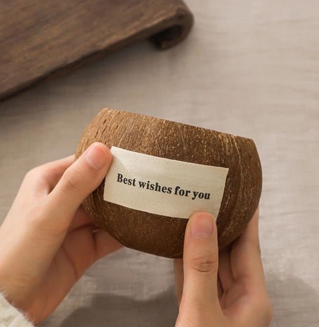 Set Of 2 Natural Coconut Candle Wicker