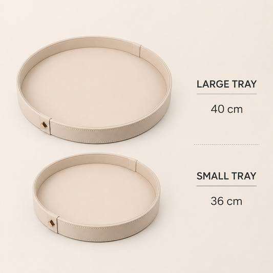 Round Leather Tray