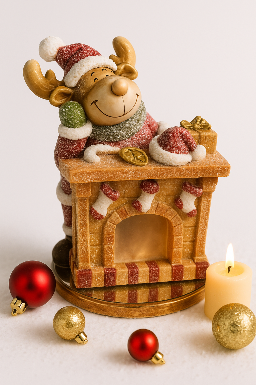 Santa Reindeer Figurine