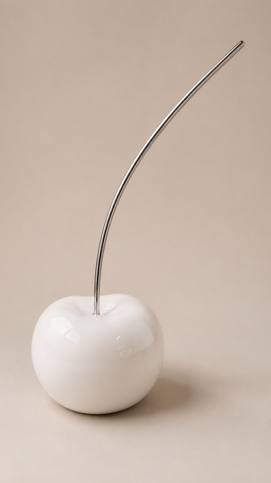 70cm White Apple Decor