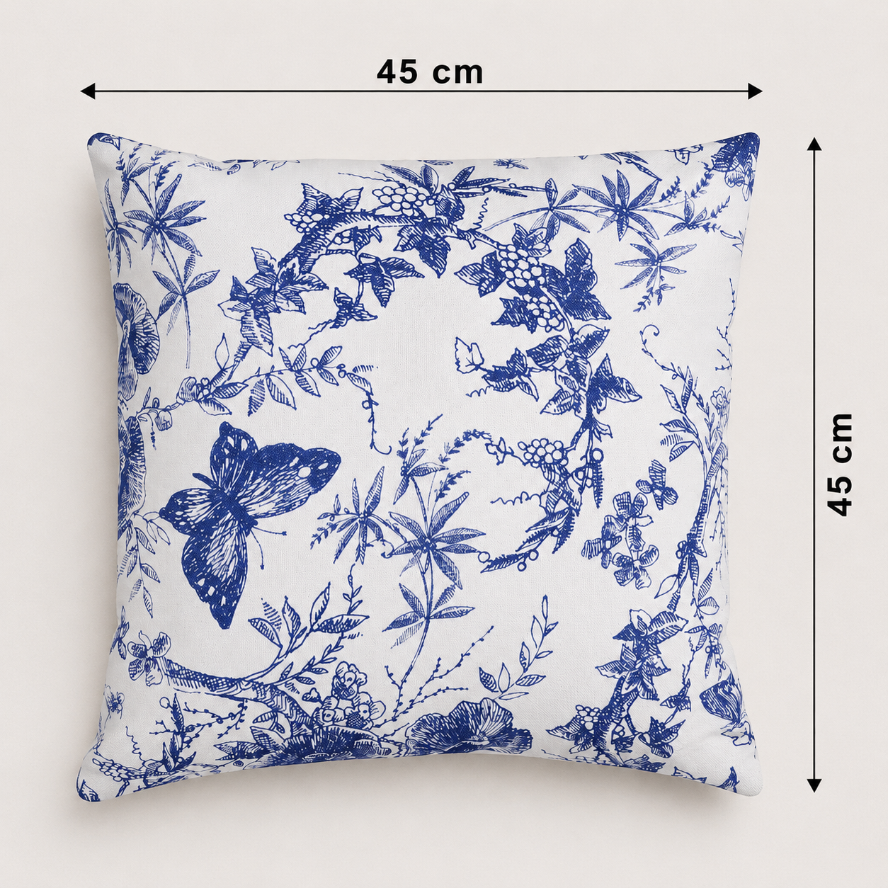 Set of 2 Velvet Cushion Covers with Nature-Inspired Prints