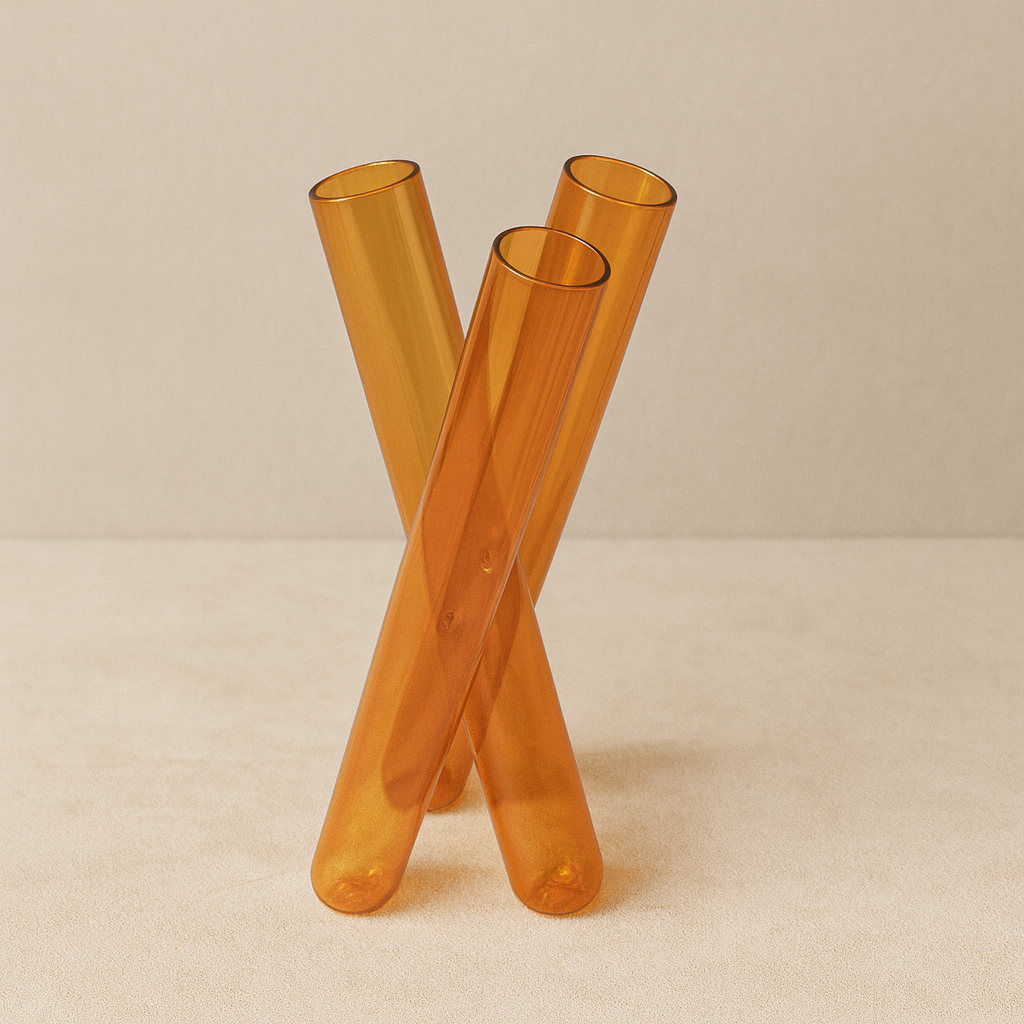 Amber Glass Decorative Piece