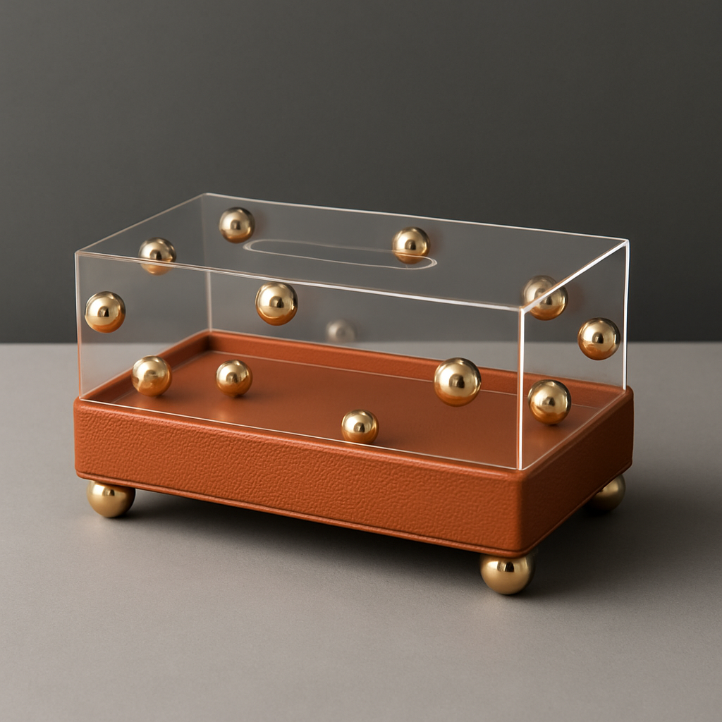 Luxury Acrylic & Leather Display Box