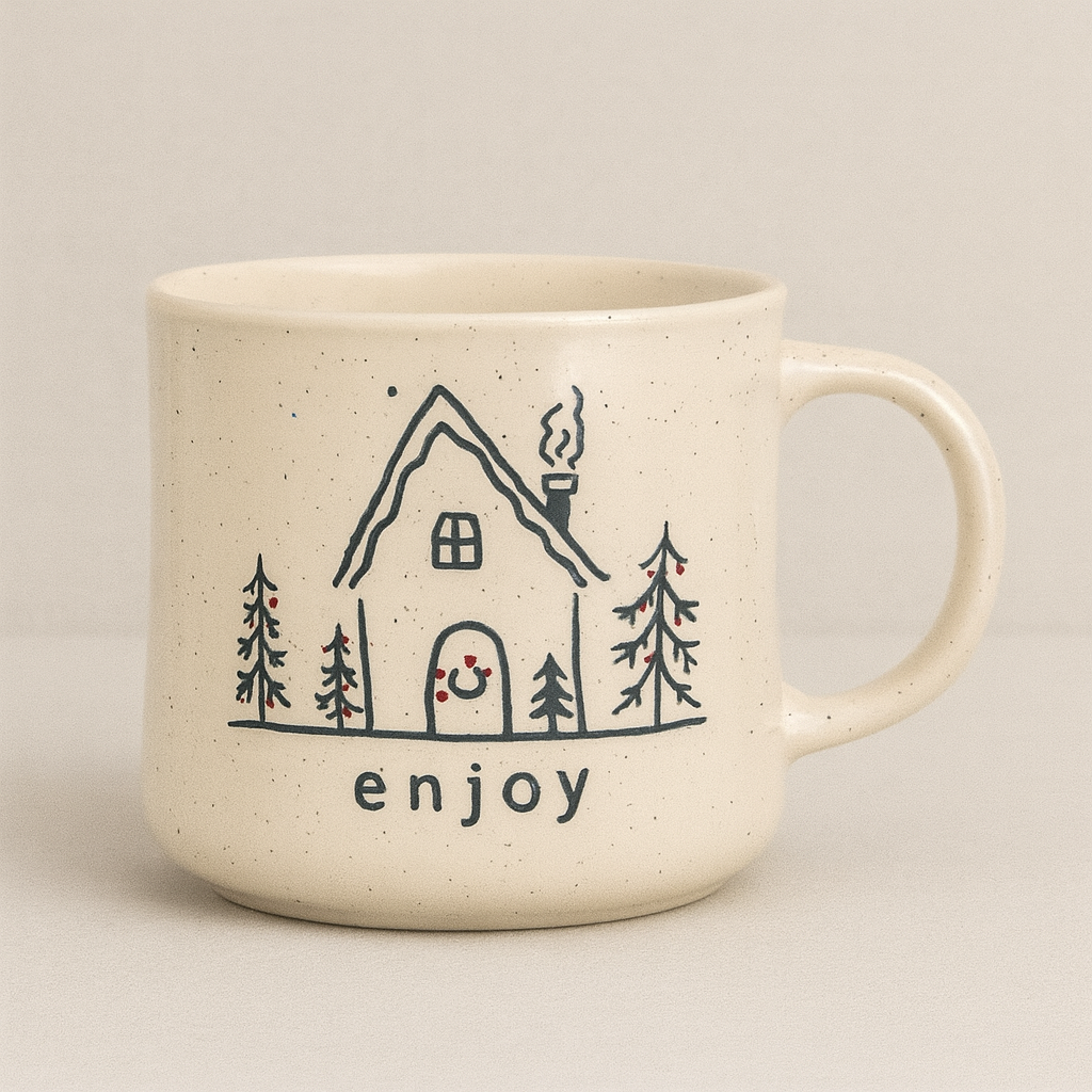 Cozy Winter Cottage Mug - pack of 2