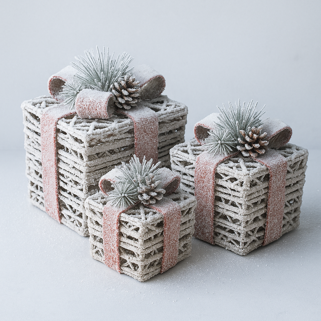 Snowy Christmas Gift Boxes
