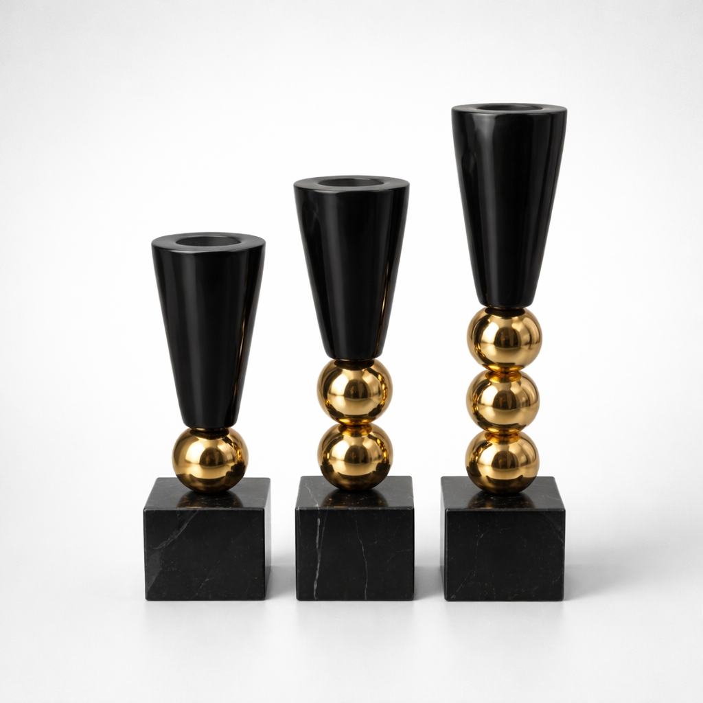 Luxury Marble Candle Holder | Where Elegance Meets Minimalism set of 3