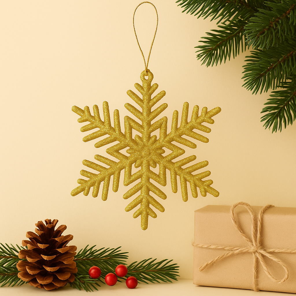 Christmas Tree Snowflake Ornaments – 3 Packs Each pack contains 3 pieces in one color
