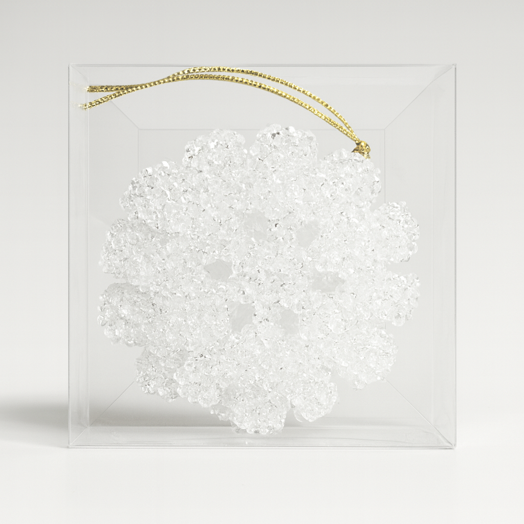 Transparent Snowflake Christmas Ornament - pack of 4