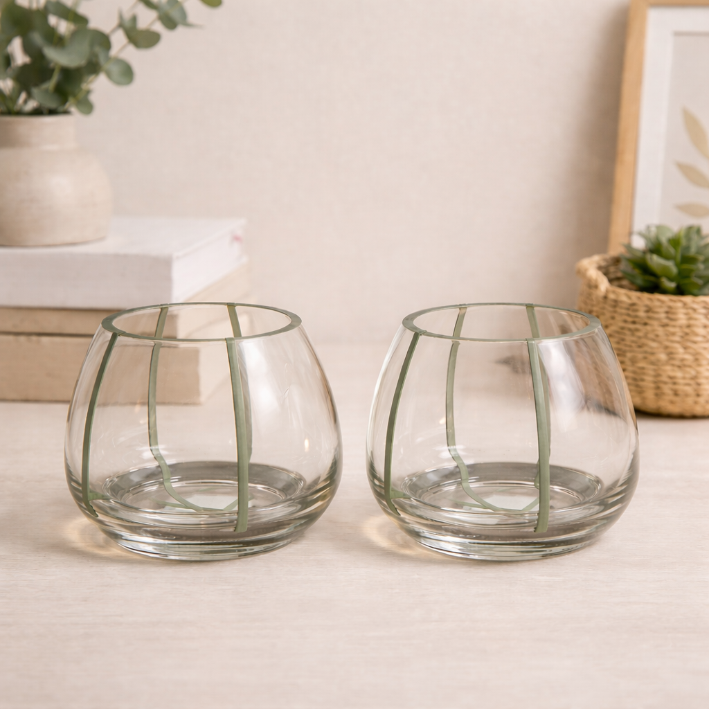 Elegant Glass Vase -set of 2