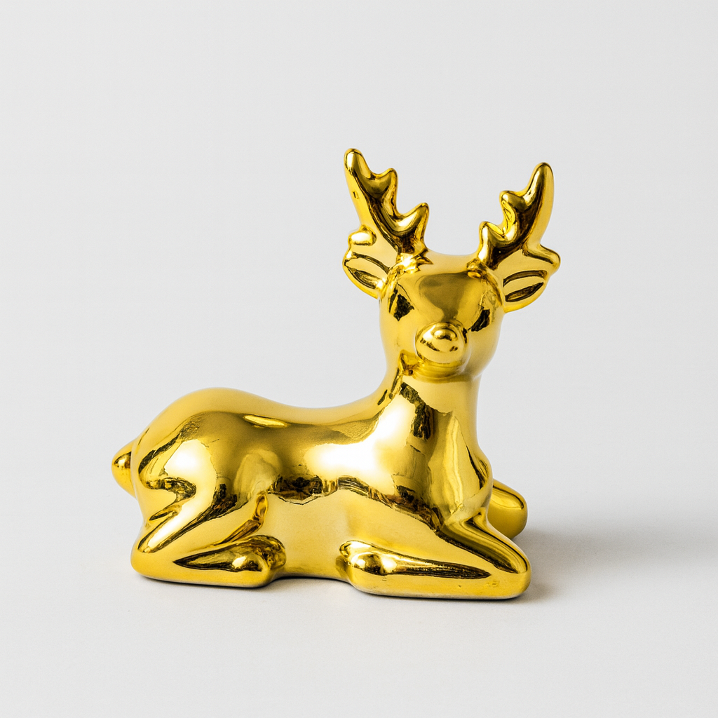 Golden Christmas Reindeer - pack of 2