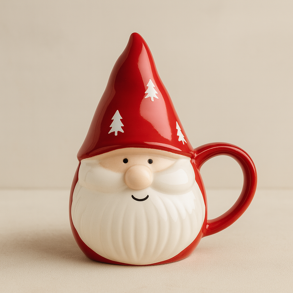 Santa Mug with Decorative Lid