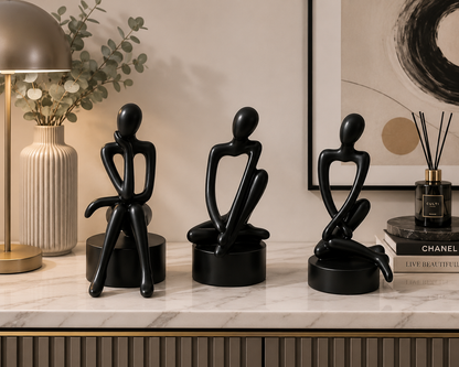 Modern Abstract Decorative Sculptures Set of 3