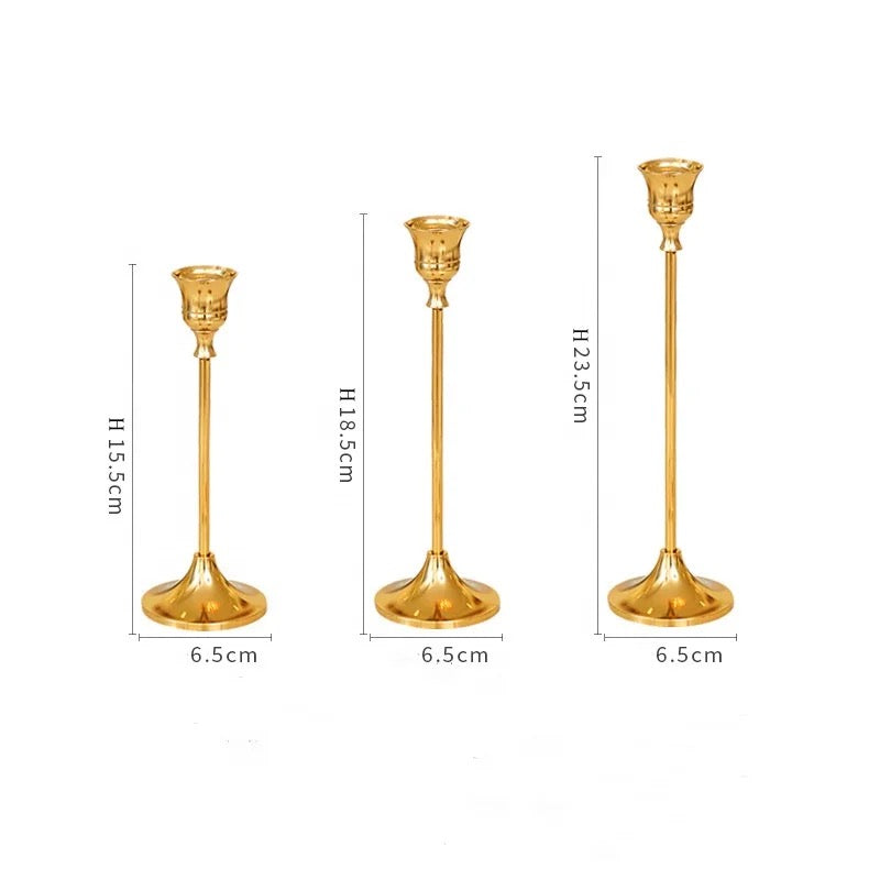 Illuminate Your Space with Timeless Elegance Set Of 3 Candle Holders