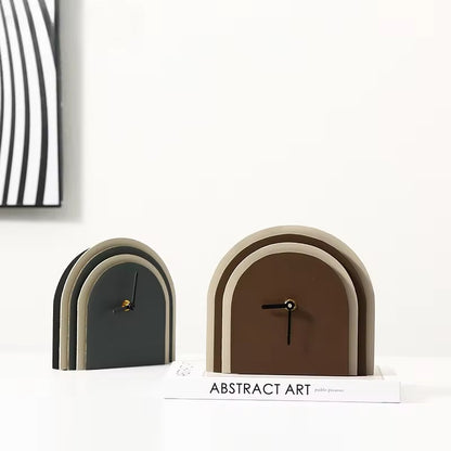 Dark Grey Wooden Clock