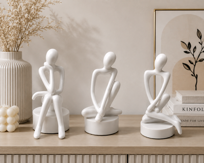 Modern Abstract Decorative Sculptures Set of 3