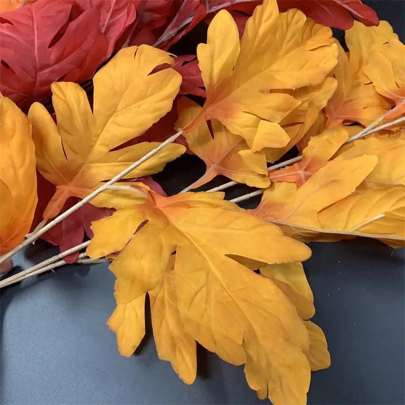 Large Colored Leaves Single Stem