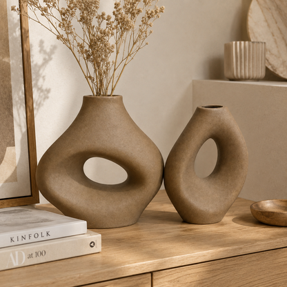 Abstract Ceramic Vase Set