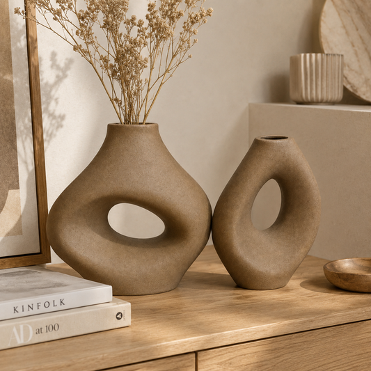 Abstract Ceramic Vase Set