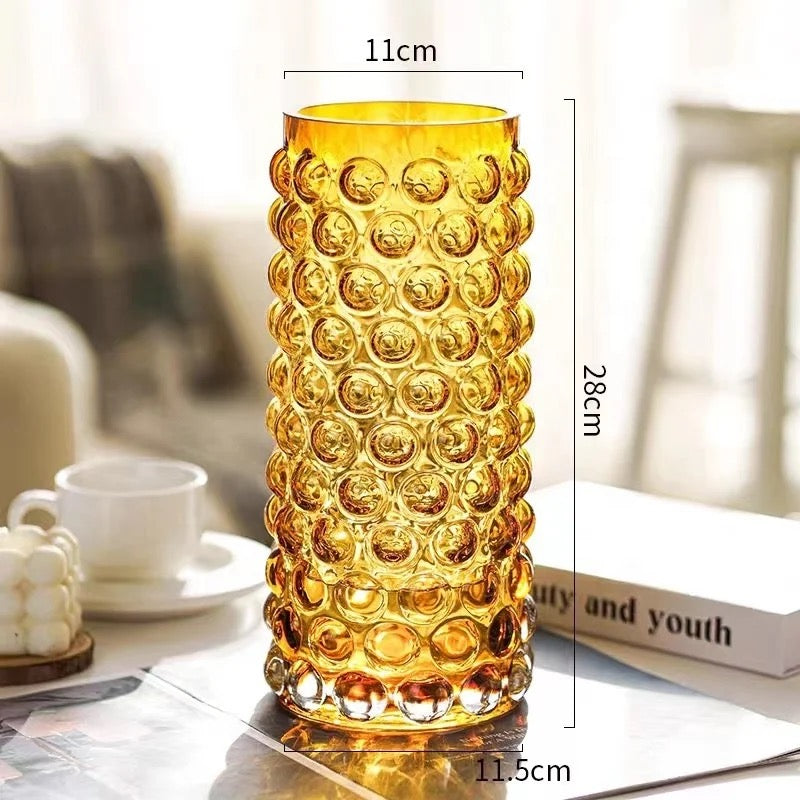 Luxurious Gold Bubble Glass Vases