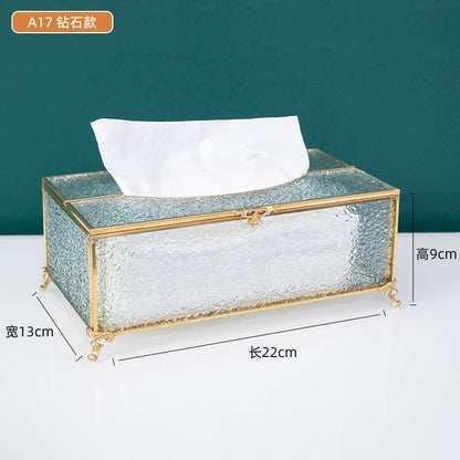 Classic Glass Tissue Box - Pack Of 2