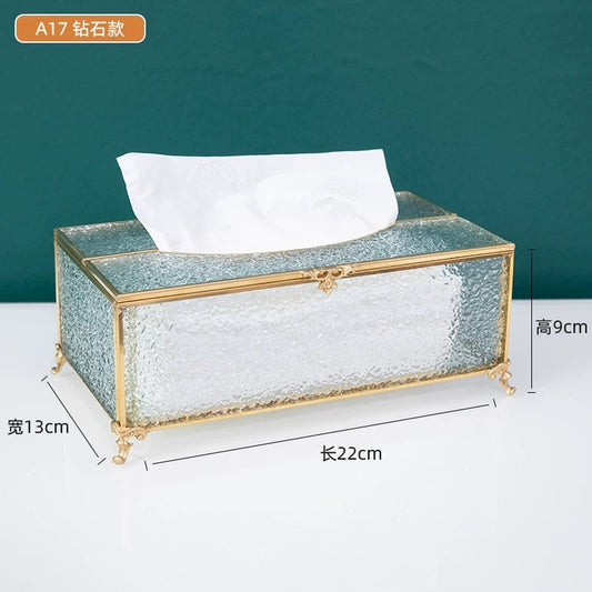Classic Glass Tissue Box - Pack Of 2
