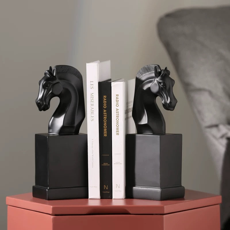 Horse Bookend Black/White