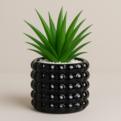 Modern Decorative Artificial Plant in Textured Pot - pack of 3