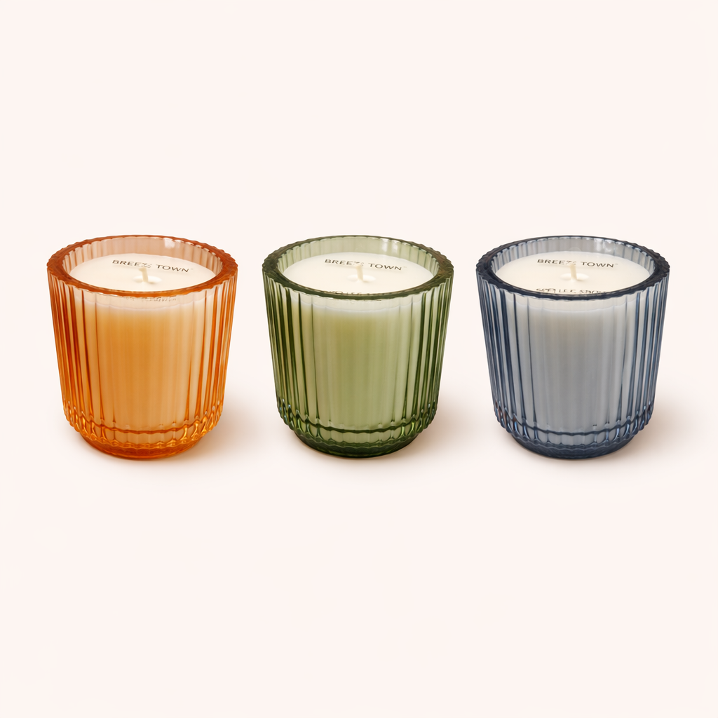Scented Glass Candles in Elegant Colors