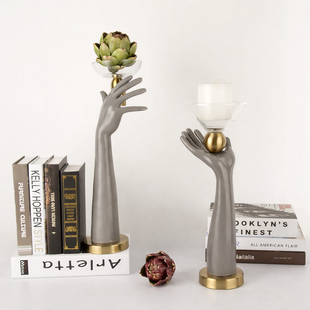 Modern Hand-Shaped Candle Holder
