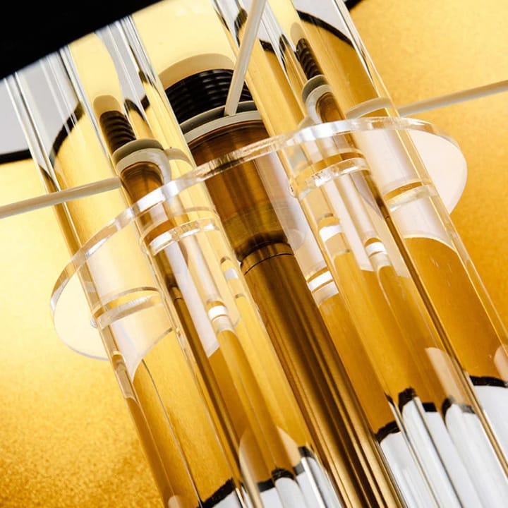 Modern Table Lamp with Glass Base & Gold Accent