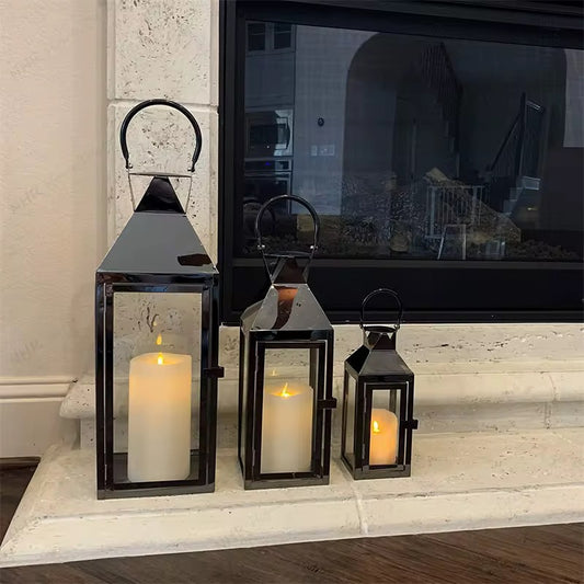 Set of 3 Metal Lanterns