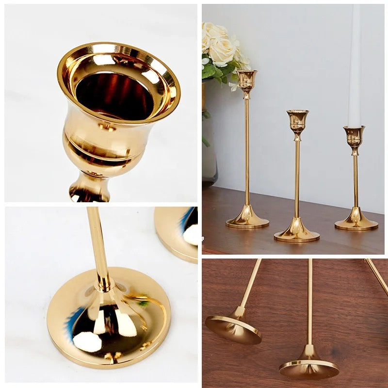 Illuminate Your Space with Timeless Elegance Set Of 3 Candle Holders