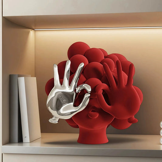 Velvet Abstract Sculpture — modern luxury décor