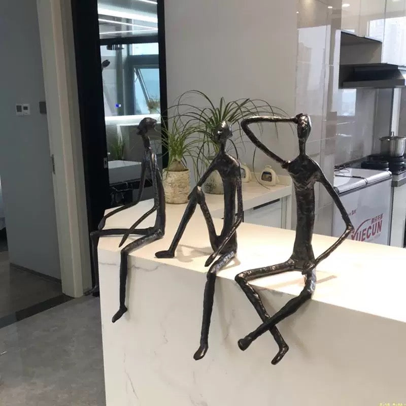 70cm Set of 3 Metal Setting Sculpture