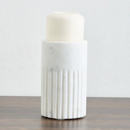 White Marble Candle Holder – Modern Decorative Piece