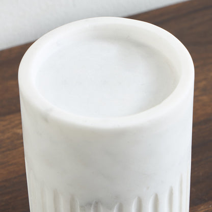 White Marble Candle Holder – Modern Decorative Piece