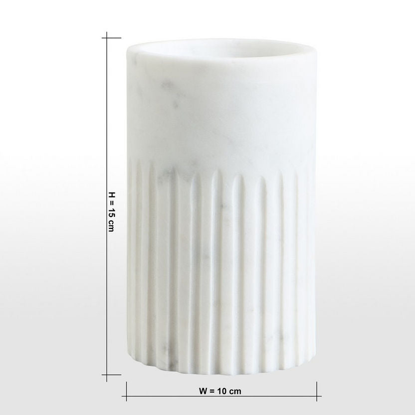 White Marble Candle Holder – Modern Decorative Piece