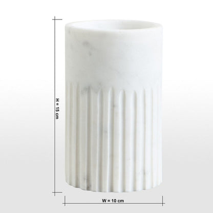 White Marble Candle Holder – Modern Decorative Piece