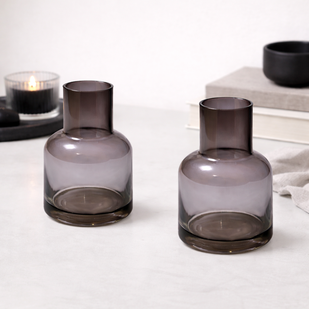 Elegant Glass Vase - SET OF 2
