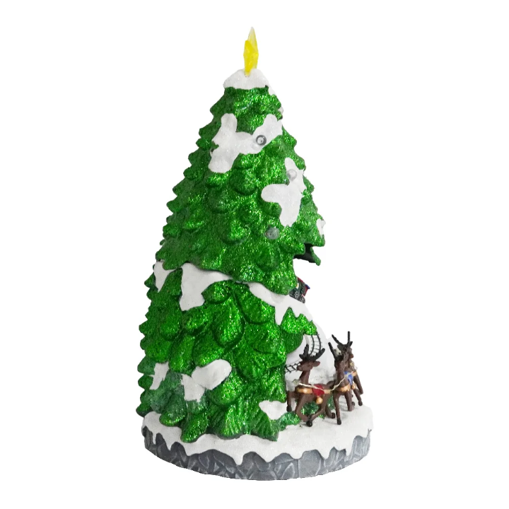 LED Christmas Tree with Moving Train Decoration With USB 45cm