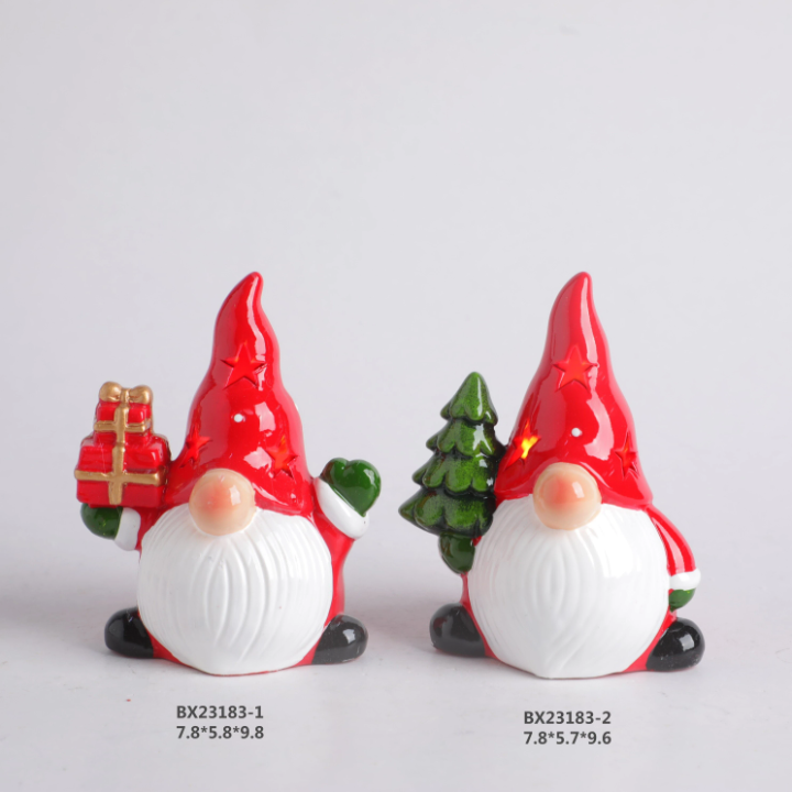 Light-Up Christmas Gnome Figurines pack of 2