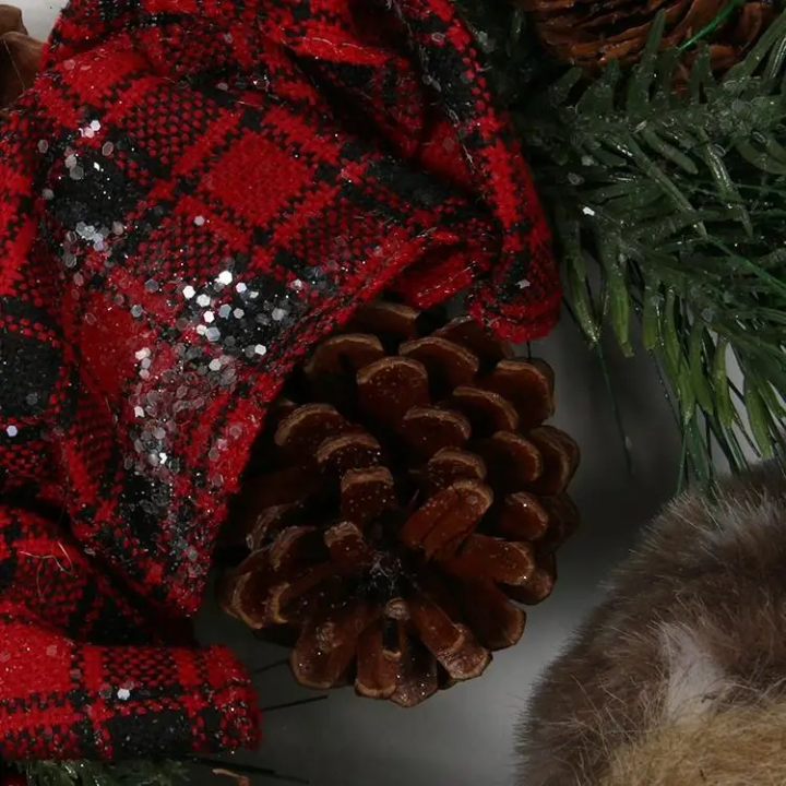 Rustic Santa Christmas Wreath