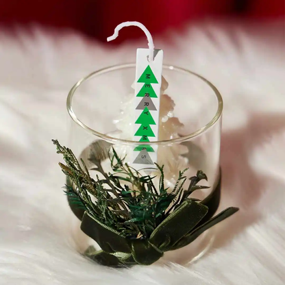 Winter Candles with Christmas Décor - Set Of 3 Candles