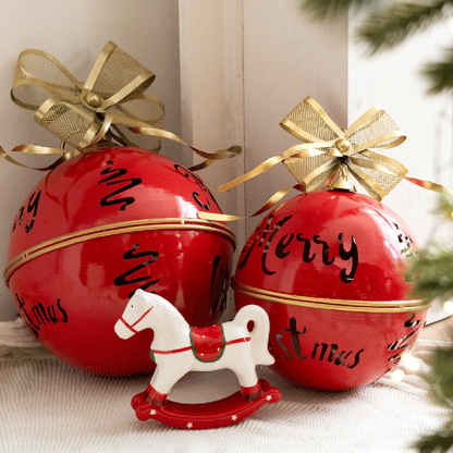Elegant Red & Gold Christmas Ornaments