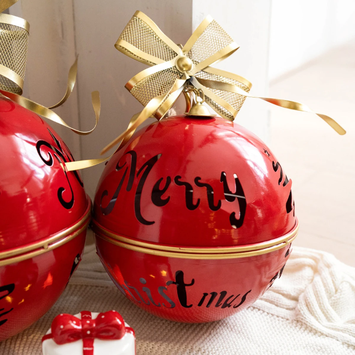 Elegant Red & Gold Christmas Ornaments
