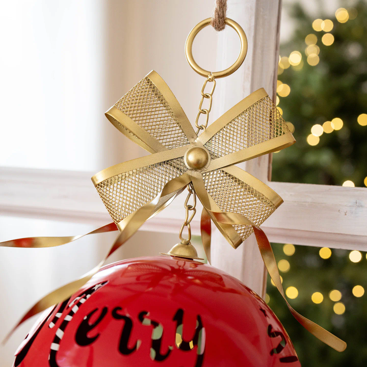 Elegant Red & Gold Christmas Ornaments