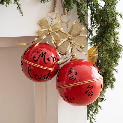 Elegant Red & Gold Christmas Ornaments